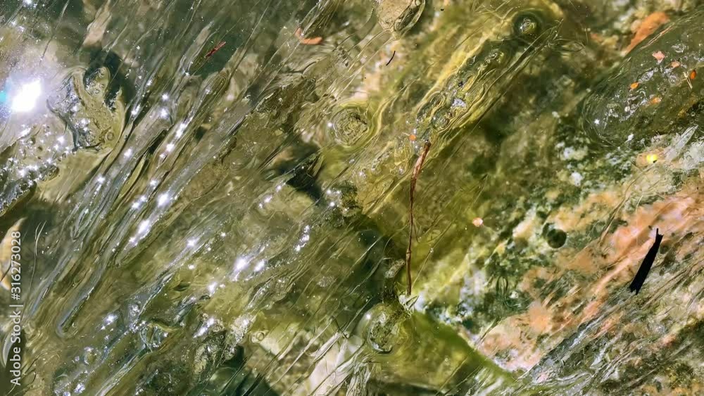 Transparent ice on surface of lake waters under rays of spring sun. Lake Baikal Amazing underwater world under melting clear floes in sunny weather. Beautiful closeup view of unique wildlife. Concept Transparent ice on surface of lake waters under rays of spring sun. Lake Baikal Amazing underwater world under melting clear floes in sunny weather. Beautiful closeup view of unique wildlife. Concept