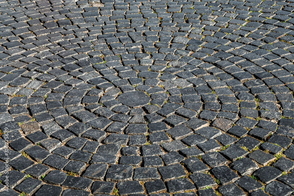 texture of cobblestone pavement in the old city texture of cobblestone pavement in the old city