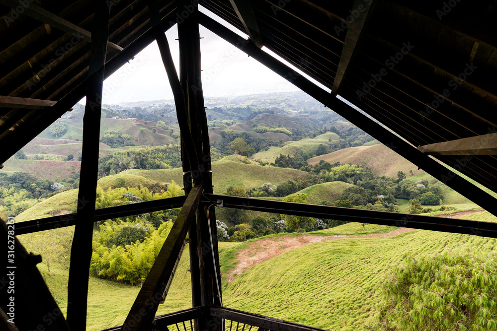 Fototapeta premium Beautiful Sights of Lookout of Filandia in Quindio, Colombia II