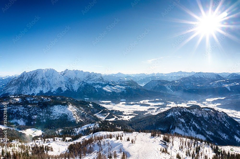 Grimming mountain and Tauplitzalm in Steiermark, Austria