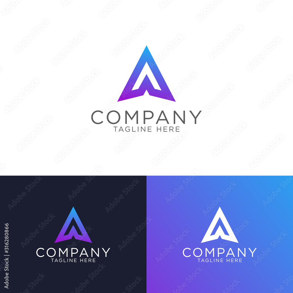 logo design modern letter A elegant template logo design modern letter A elegant template