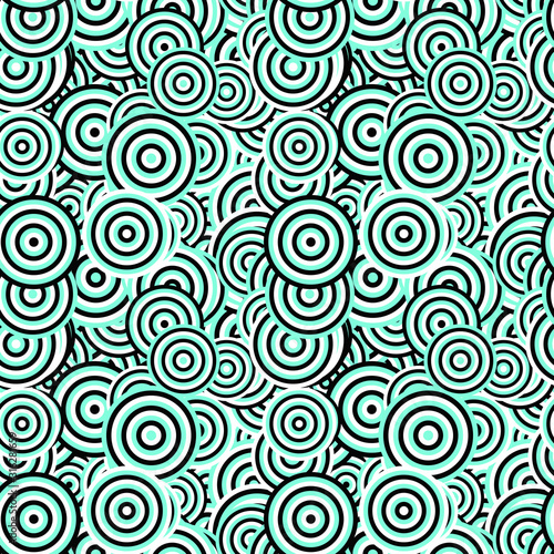 Abstract seamless pattern - vector concentric circle background illustration