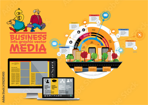 Business infographic layout. Design colorful presentation templates.