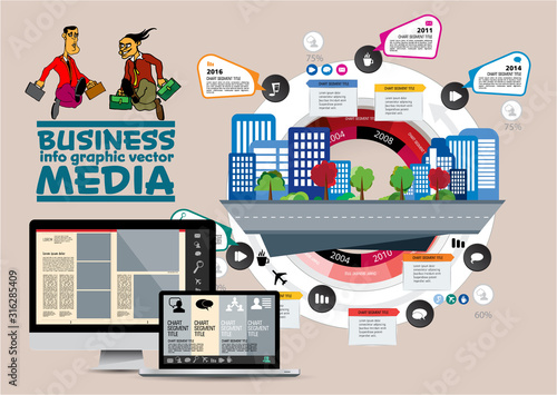 Business infographic layout. Design colorful presentation templates.