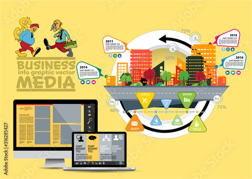 Business infographic layout. Design colorful presentation templates.