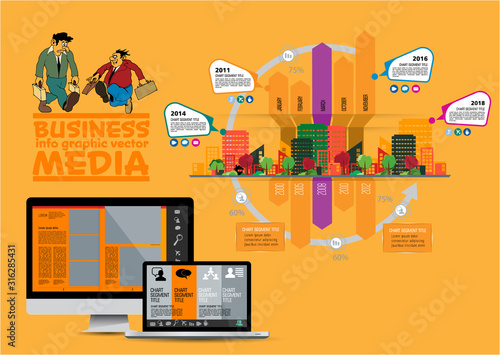 Business infographic layout. Design colorful presentation templates.