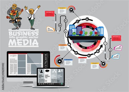Business infographic layout. Design colorful presentation templates.
