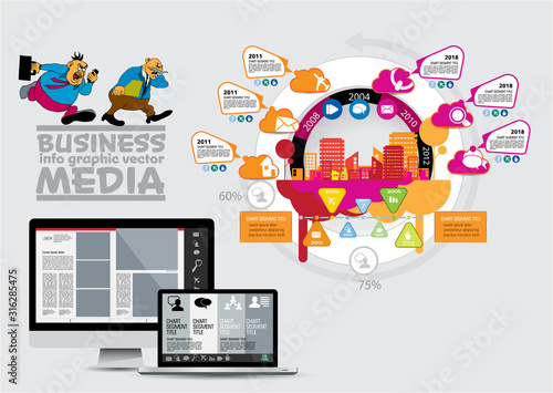 Business infographic layout. Design colorful presentation templates.