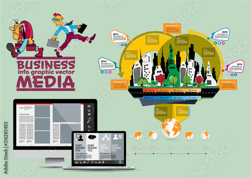 Business infographic layout. Design colorful presentation templates.
