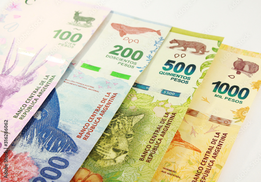 Obraz premium Argentine Money - Currency of Argentine, Pesos argentinos