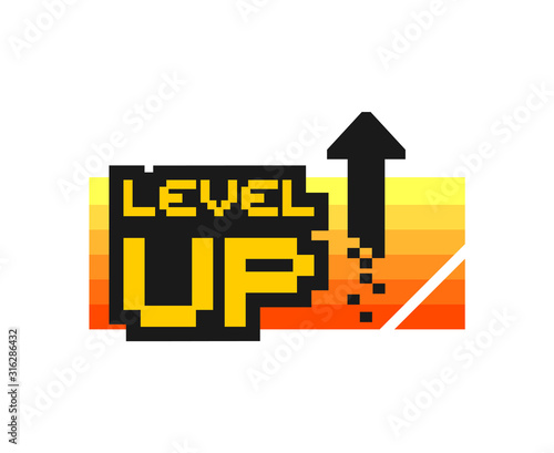 Creative design of level up symbol