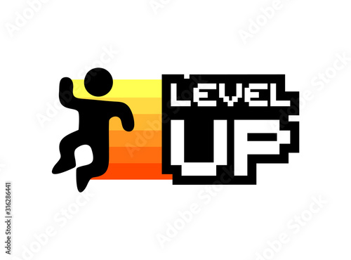 Creative design of level up symbol