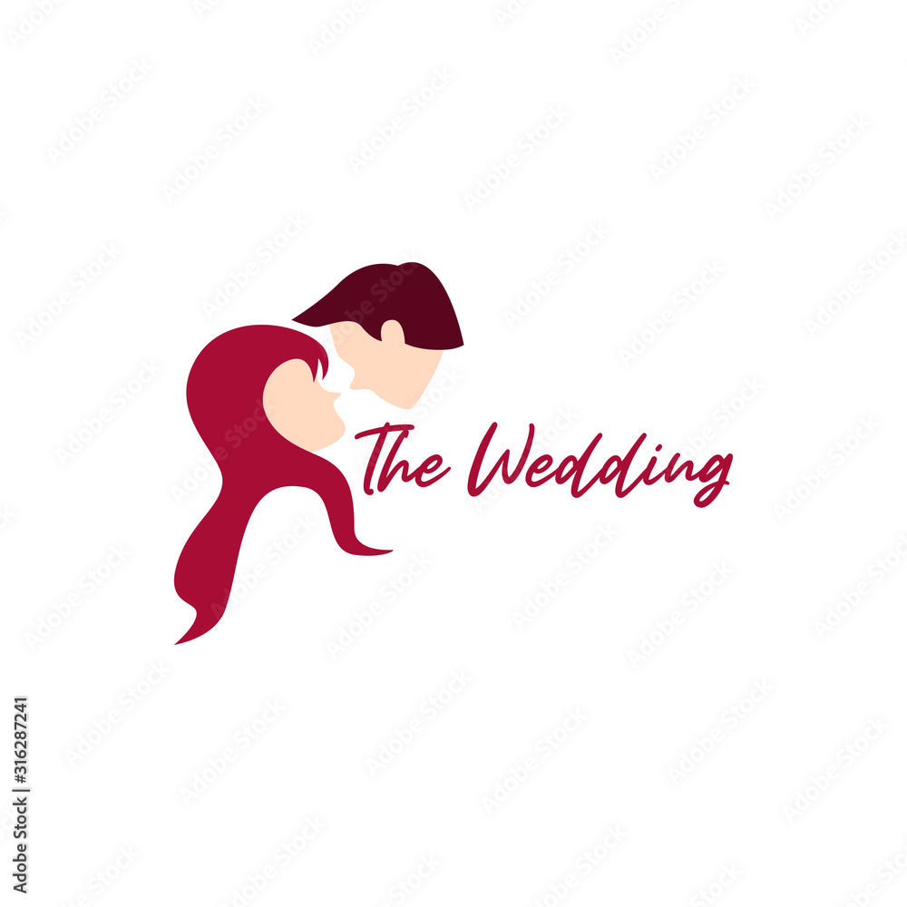 Obraz premium Wedding Logo Stock Vector Template