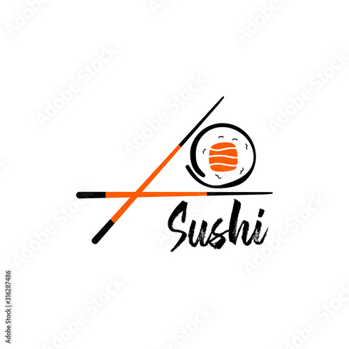 sushi logo design vector template