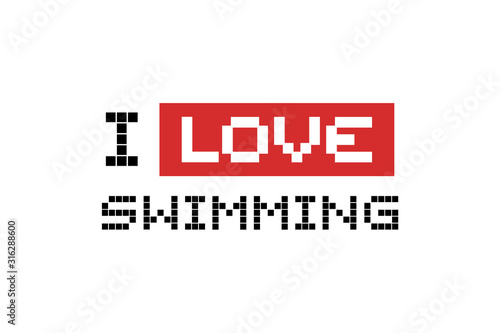 I love swimming message