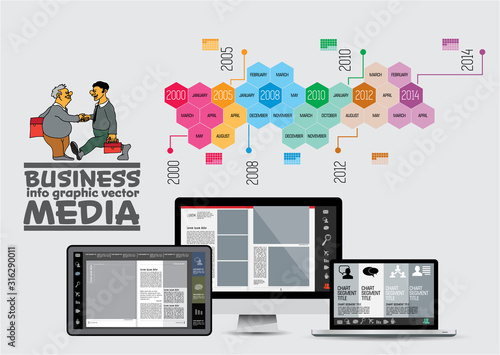 Business infographic layout. Design colorful presentation templates. photo