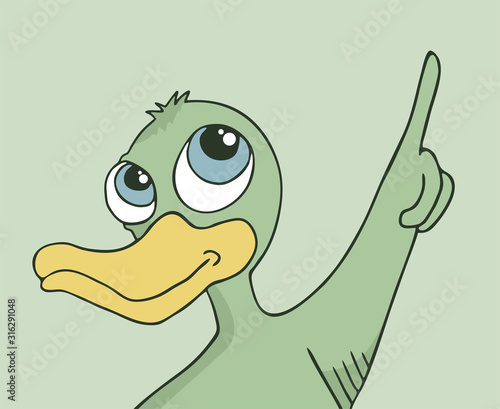 Funny duck illustration