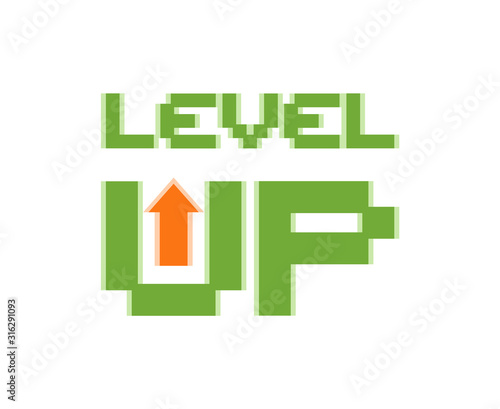 Creative design of level up symbol