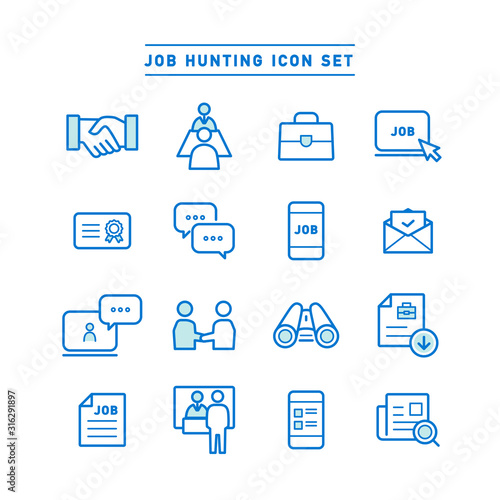 JOB HUNTING ICON SET