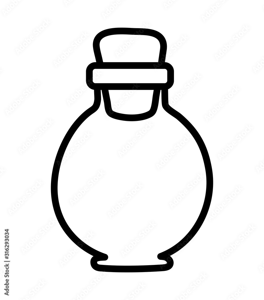 jar glass with cork empty icon thick line jar glass with cork empty icon thick line