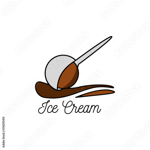 Ice Cream Logo Template Stock Vectors