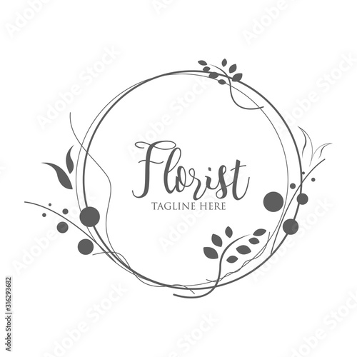 Florist Logo Images Stock Vector