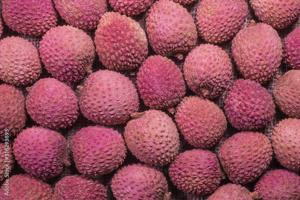 Lychee fruit close-up. Full frame. Lychee fruit close-up. Full frame.