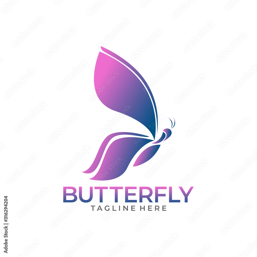 Butterfly Logo Design Vector Illustration Butterfly Logo Design Vector Illustration