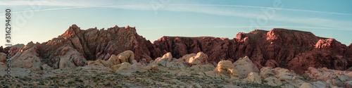 USA, Clark County, Nevada. A panorama of Red Rock Canyon State Park