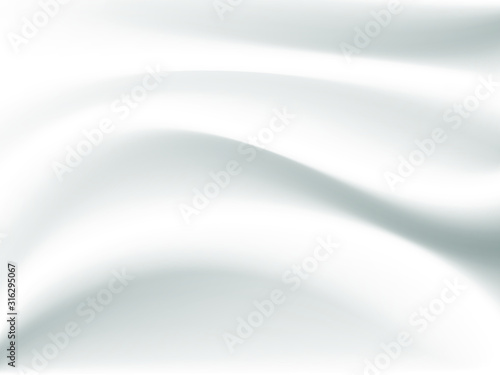 white silk cloth fabric wave overlapping with light and shadow. white and gray abstract texture background and copy space for web design