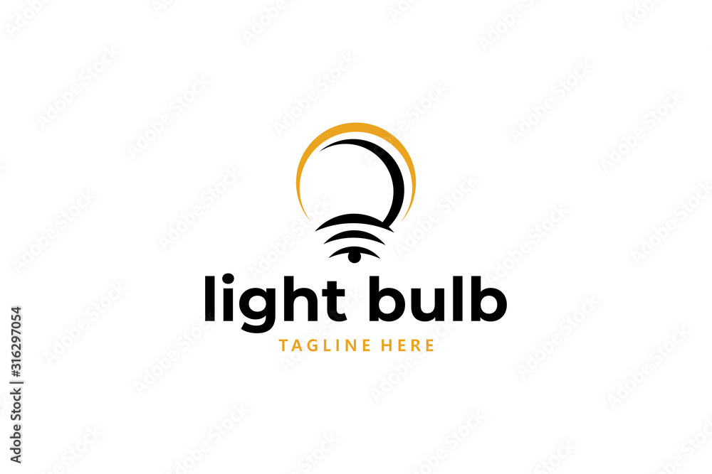 light bulb logo icon vector isolated
