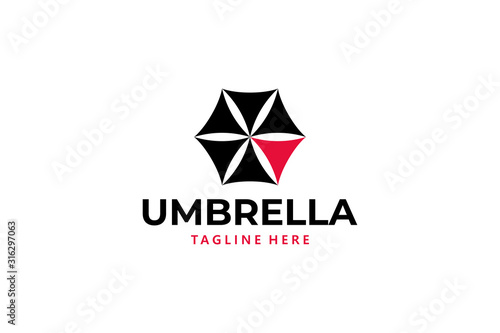 umbrella logo icon vector isolated