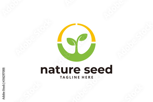 nature seed logo icon vector isolated