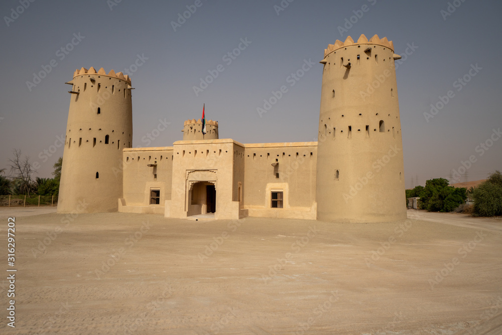 Desert Castle in the Liwa Oasis in the Emirate of Abu Dhabi, United Arab Emirates Desert Castle in the Liwa Oasis in the Emirate of Abu Dhabi, United Arab Emirates
