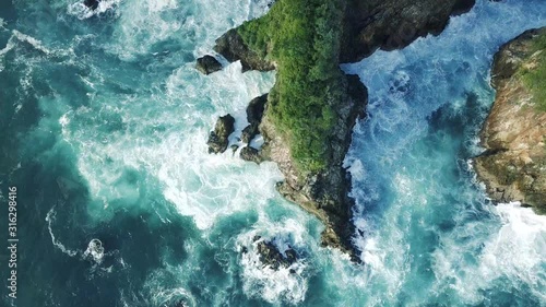 top angle aerial footage, banyuwangi indonesia photo