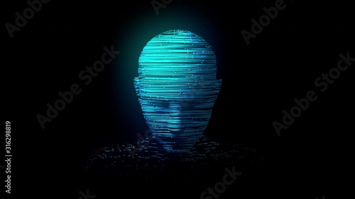 Artificial Intelligence Digital Technology Human Mind Person Face Fiction 3d Animation