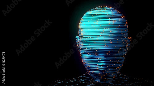 Artificial Intelligence Digital Technology Human Mind Person Face Fiction 3d Animation