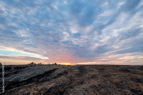 Sunrise on Arabia Mountain  Georgia  USA 