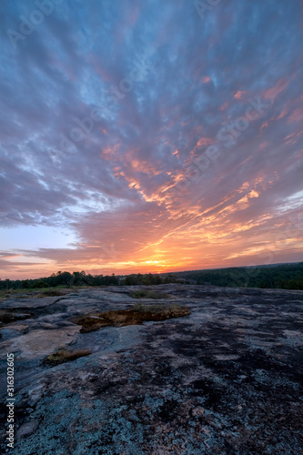 Sunrise on Arabia Mountain, Georgia, USA 