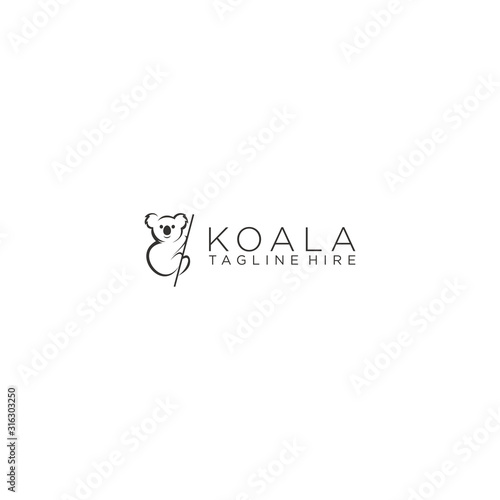 koala logo design inspiration download template photo