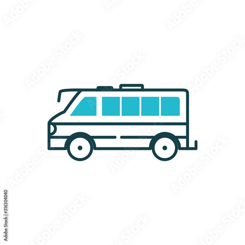 Isolated van car vehicle vector design