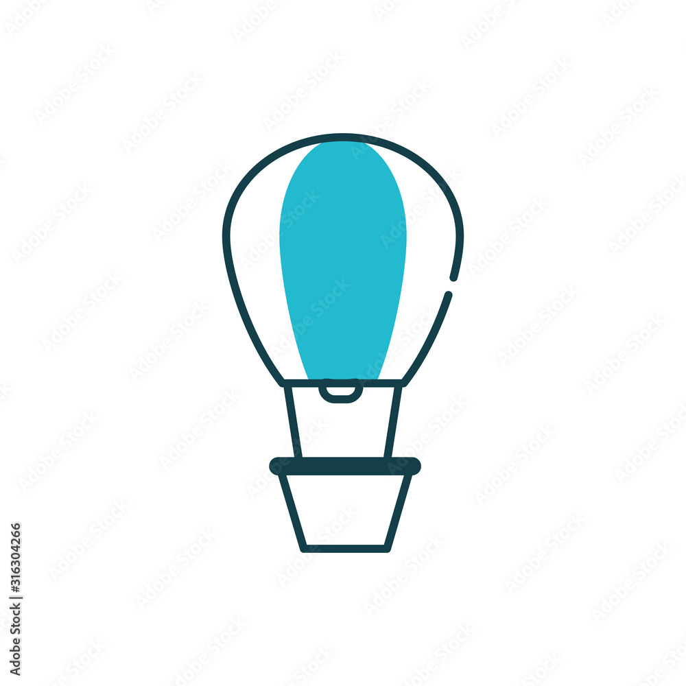 Isolated hot air balloon icon vector design Isolated hot air balloon icon vector design