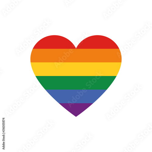 Free Download Isolated lgtbi heart vector design - GFXLoad