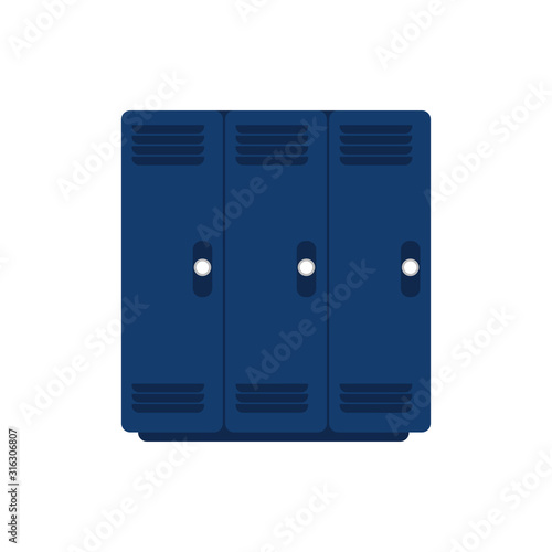 Isolated school lockers vector design