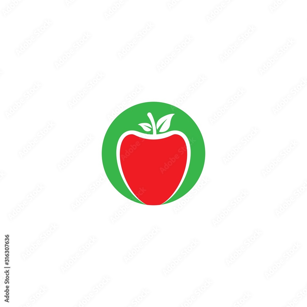 Apple logo template illustration design Apple logo template illustration design