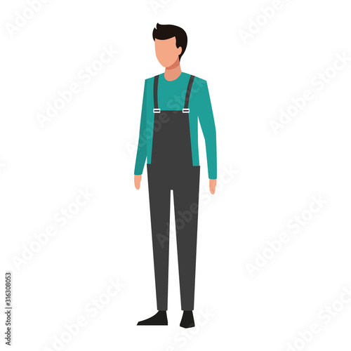 avatar young man standing icon