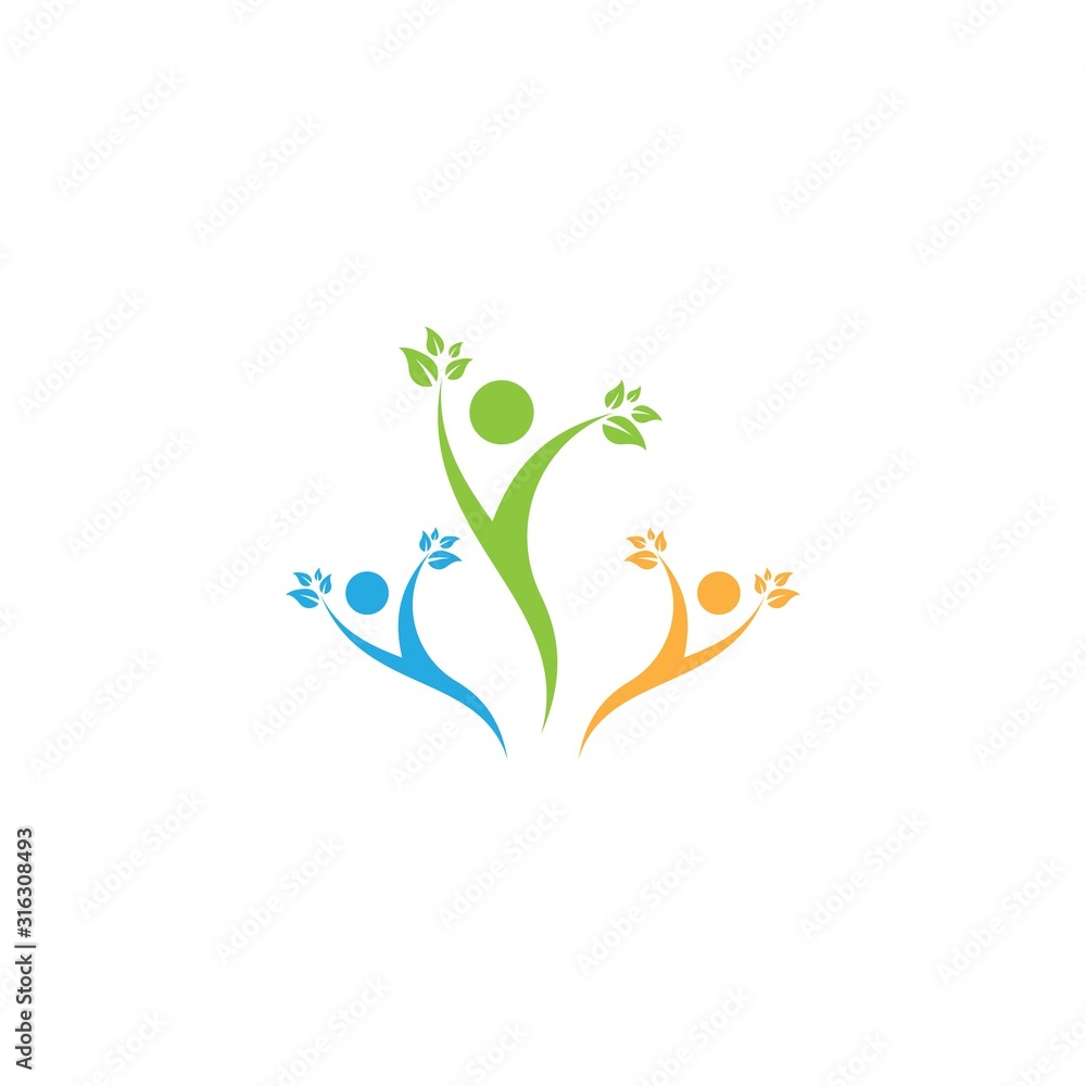 Healthy logo template vector icon design