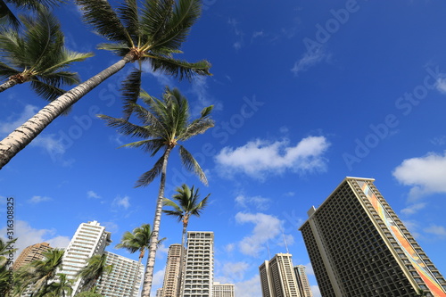 ハワイ、ワイキキビーチのスナップショット © funbox