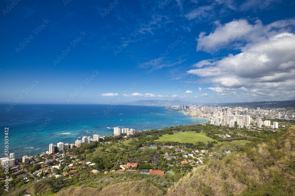 Obraz premium ダイアモンドヘッドからの景観