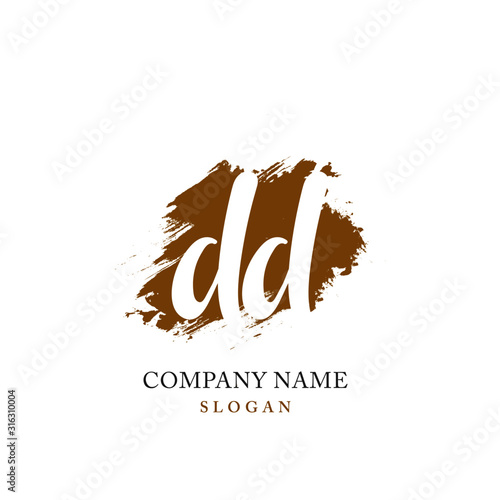 DD Initial handwriting logo vector